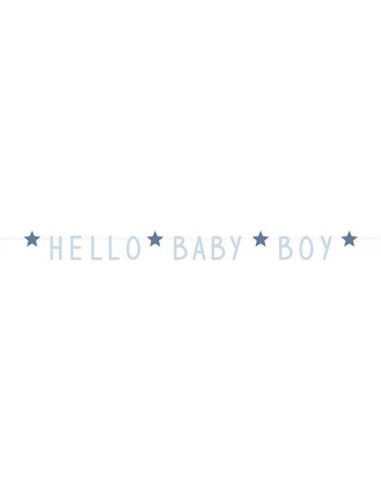 Letterslinger Blue Stars Hello Baby Boy