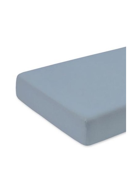 Jersey bedsheet 75x95cm - Steenblauw jersey