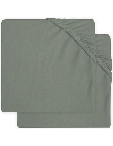 Hoeslaken jersey 60x120cm Ash green (2pack)