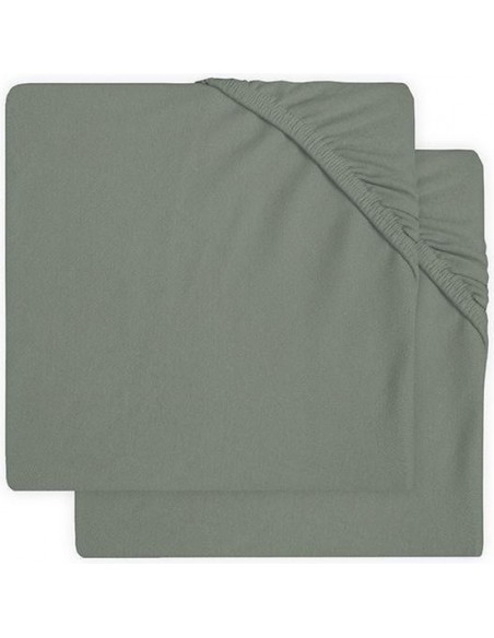Hoeslaken jersey 60x120cm Ash green (2pack)