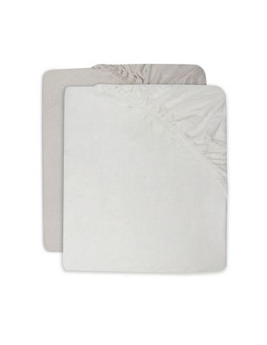 Hoeslaken Jersey 60x120cm Ivory/Nougat 2pack