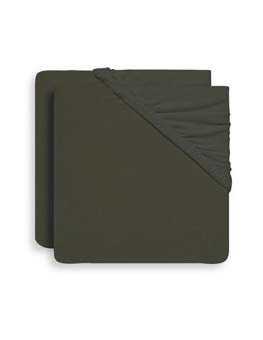 Hoeslaken Jersey 60x120cm Leaf Green (2pack)