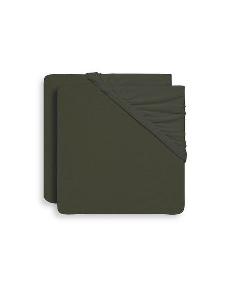 Hoeslaken Jersey 60x120cm Leaf Green (2pack)