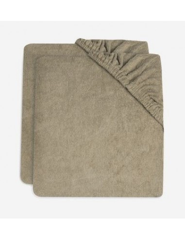 Jollein -  Aankleedkussenhoes Badstof 50x70cm Olive Green (2pack)