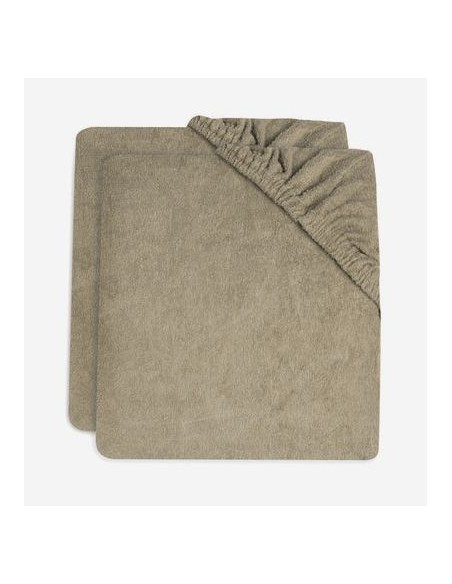 Jollein -  Aankleedkussenhoes Badstof 50x70cm Olive Green (2pack)