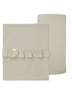 Koeka -  Wieglaken En Hoeslaken Set Ruffle Faro sage