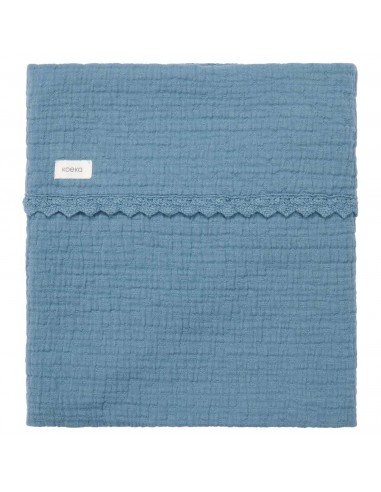 Koeka - Wiegdeken Lace Elba bluestone