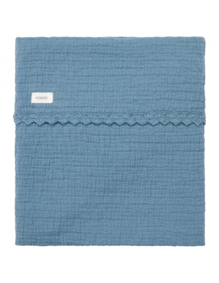 Koeka - Wiegdeken Lace Elba bluestone