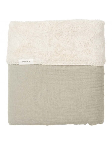Koeka - Wiegdeken Teddy Faro sage