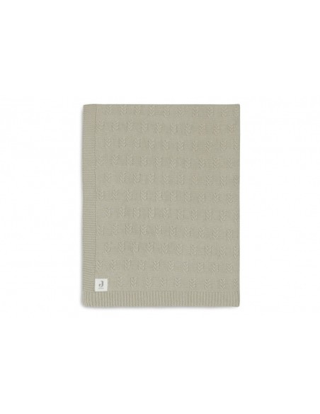 Deken Wieg 75x100cm Grain Knit Olive Green