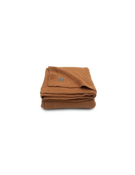 Deken 100x150cm Bliss knit caramel