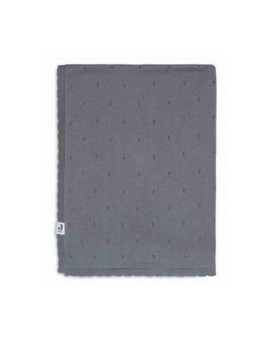 Deken 100x150cm Pointelle - Storm grey