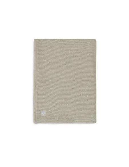 Deken Wieg 75x100cm Basic Knit Olive Green/Fleece