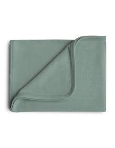 Mushie - Ribbeb baby blanket - Roman Green