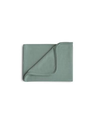 Mushie - Ribbeb baby blanket - Roman Green