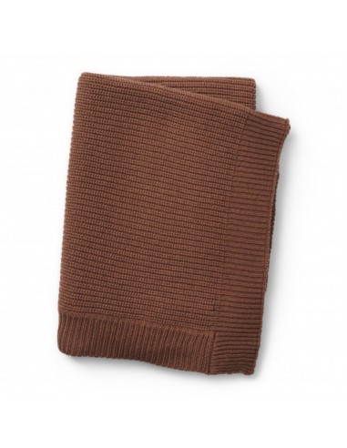 Gebreid deken wol Burned Clay