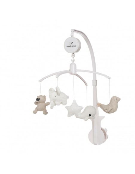 Baby's Only - Muziekmobiel zand/wolwit/wit