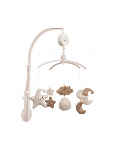 Baby's Only - Muziekmobiel Heaven clay/warm linen