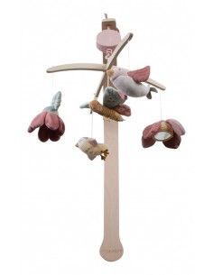 LD Houten muziekmobiel - Flowers & Butterflies FSC