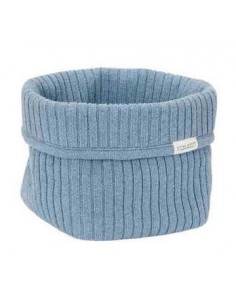 Little Dutch -Commodemandje klein gebreid Pure Denim Blue