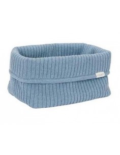 Little Dutch - Commodemandje groot gebreid Pure Denim Blue