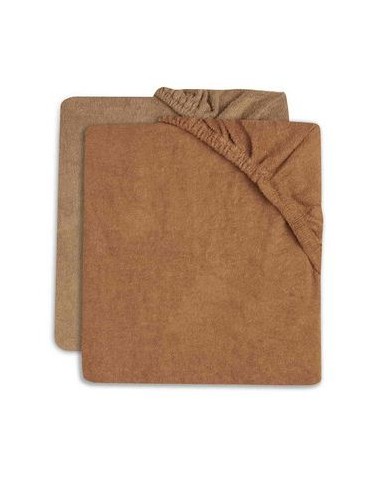 Aankleedkussenhoes Badstof 50x70cm Caramel/Biscuit (2pack)