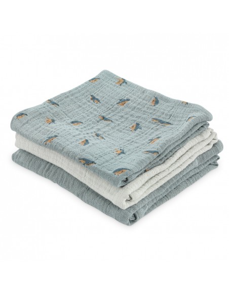 Tetra doeken 3-pack mix  55x55cm - Peppy Penguins