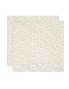 Hydrofiele Doek Large 115x115cm Animals Nougat (2pack)