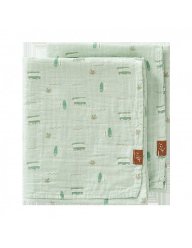 Fresk Swaddle set 2 st. 70x60 cm Surf boy