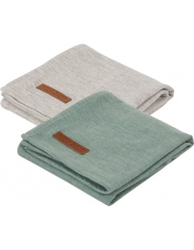 swaddle doek 70 x 70 pure mint / grey