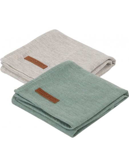 swaddle doek 70 x 70 pure mint / grey