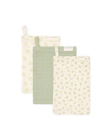 Little Dutch - Washandjes set hydrofiel Blueberry Leaves