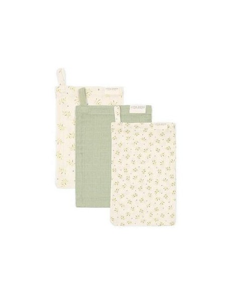 Little Dutch - Washandjes set hydrofiel Blueberry Leaves