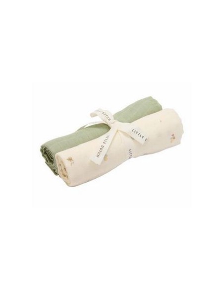 Little Dutch - Swaddle doeken hydrofiel 70 x 70 Forest Treasures & Sag