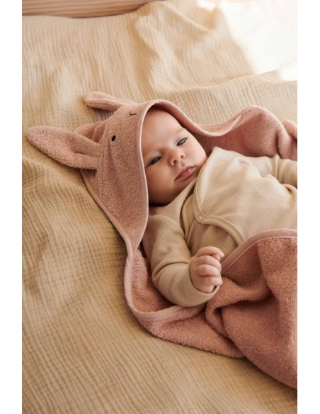 Hooded towel / 75x75cm - Mrs. rabbit