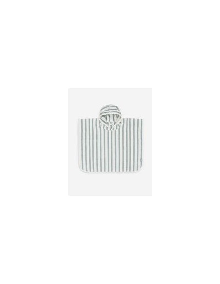 Badponcho Stripe Terry - Sea Green - GOTS