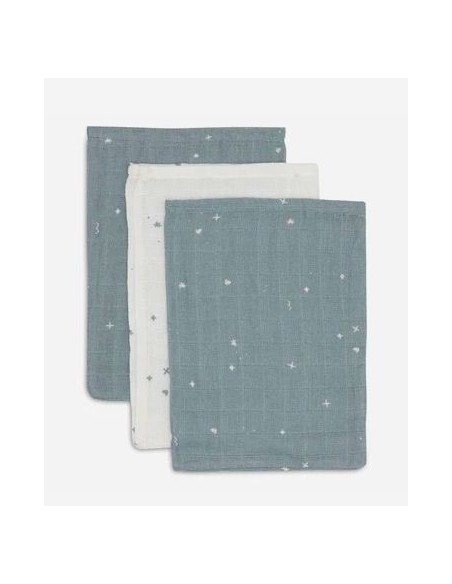 Jollein -  Washandje Hydrofiel Twinkling - Sea Green - 3 Stuks