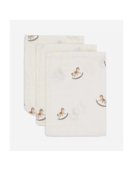 Jollein -  Washandje Hydrofiel Nostalgic Ride - 3 Stuks