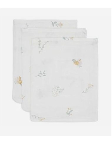 Jollein - Washandje Hydrofiel Lovely Birds - 3 Stuks