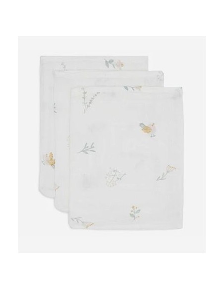 Jollein - Washandje Hydrofiel Lovely Birds - 3 Stuks