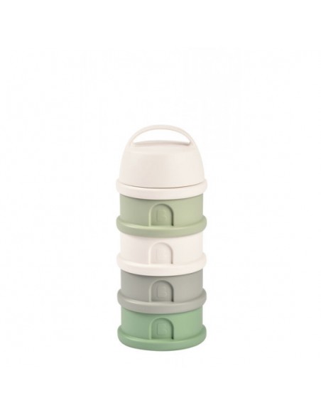 Stapelbare doseerdozen 4 compartimenten Cotton white/Sage green