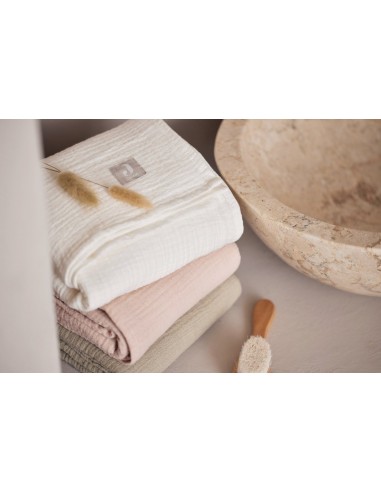 Hydrofiele Doek Small 70x70cm - Olive Green & Ivory - 4 Stuks