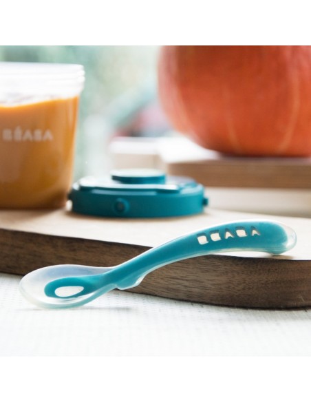 Siliconenlepel 2de leeftijd - windy blue