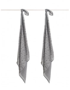 Hydrofiel multidoek large 115x115cm spot storm grey 2pack