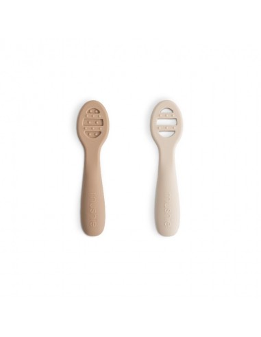 Mushie - First Feeding Baby Spoon -  Natural / Shifting Sand