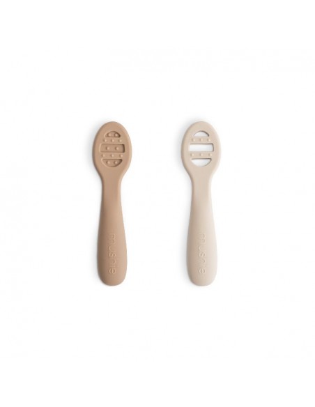 Mushie - First Feeding Baby Spoon -  Natural / Shifting Sand