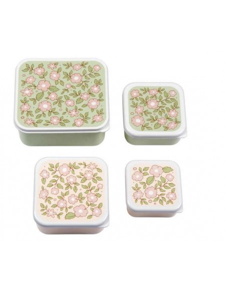 A Little lovey company - Lunch & snack box set: bloemen