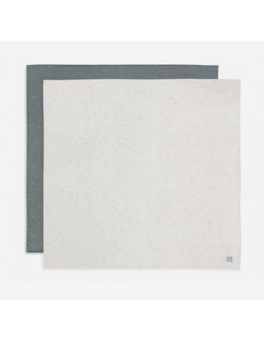Hydrofiele Doek Large 115x115cm Twinkling - Sea Green - 2 Stuks