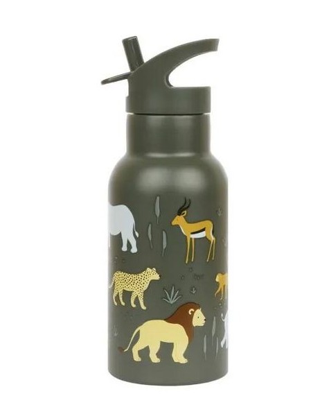 A Little lovey company -Drinkfles: rvs savanne