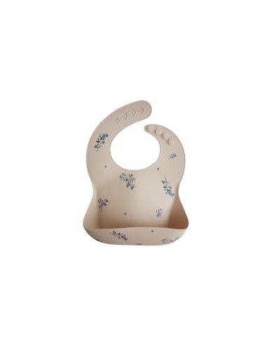 Mushie Bib - Lilac Flowers